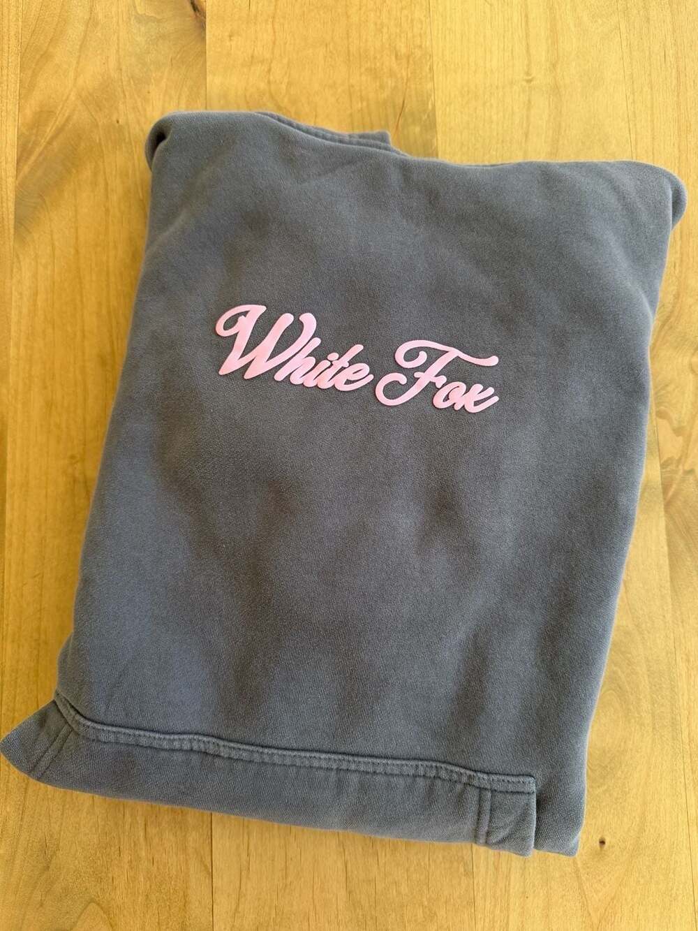 White Fox Grey Hoodie S/M
